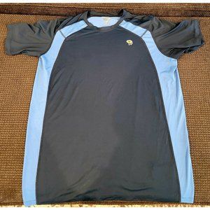 Men's Mountain Hardwear Moisture Wicking Short Sleeve Blue Shirt Large
